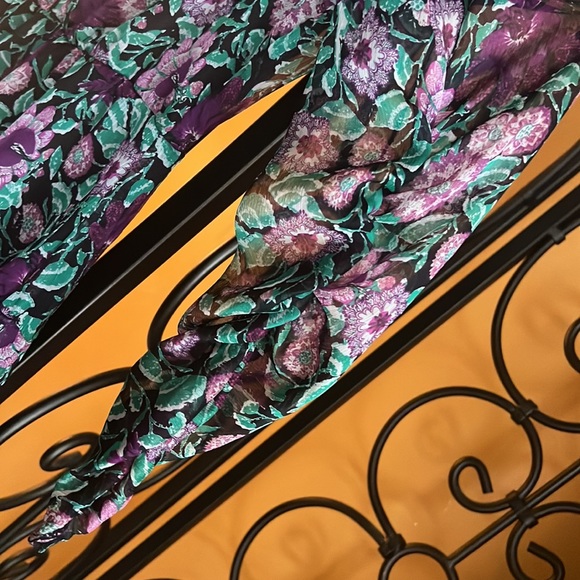 ZARA FLORAL LONG SLEEVE DRESS - Picture 11 of 16